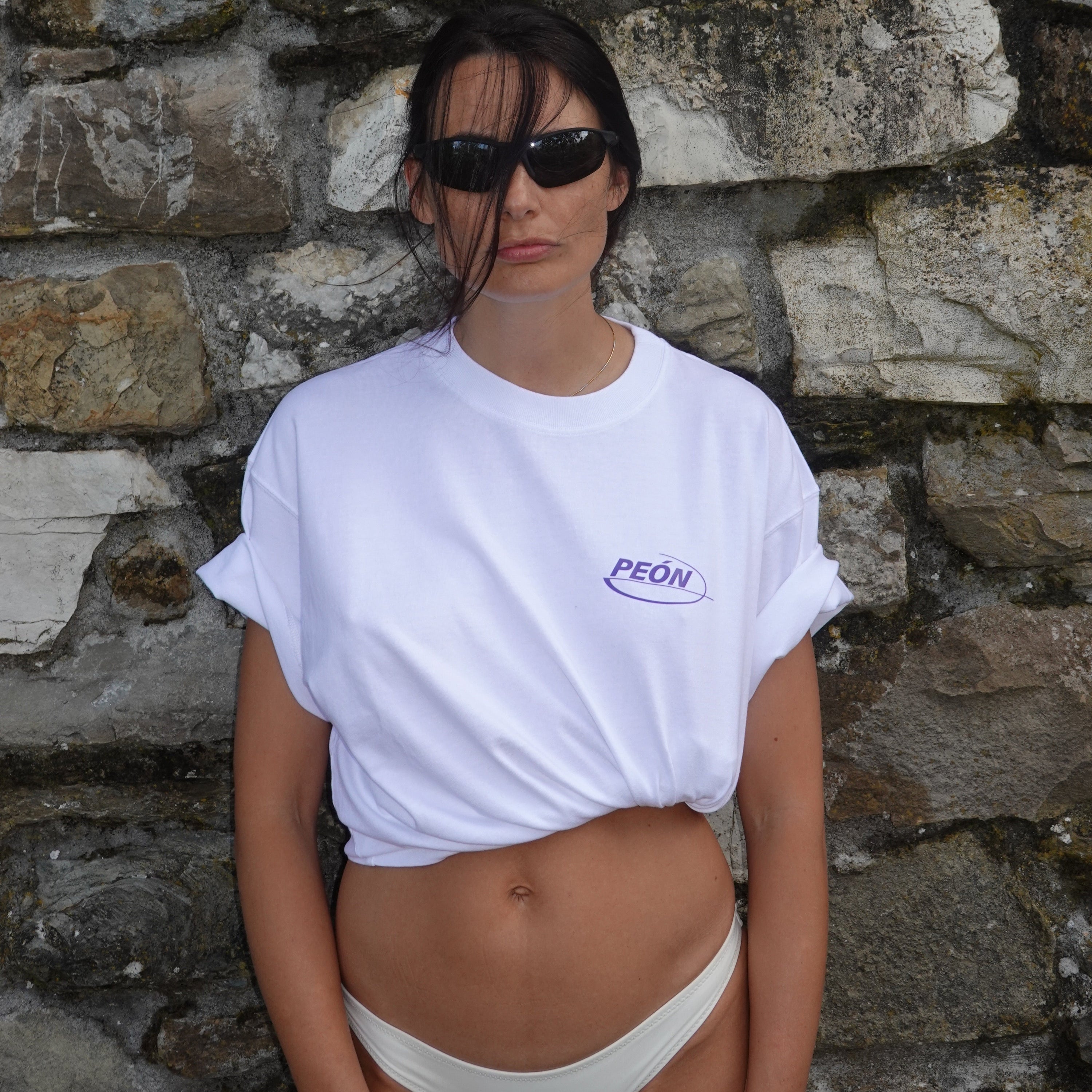 NEW SIGNATURE TEE <BR> LIMITED EDITION WHITE / PURPLE